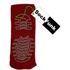 Thermal Slipper Socks - Red with Sole Pattern
